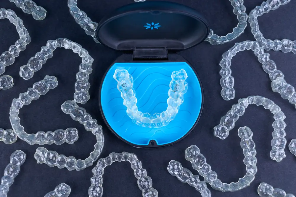 display of invisalign clear aligners in west sacramento